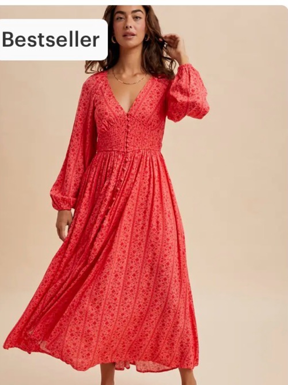 In Loom Floral Smocked Dress Size M